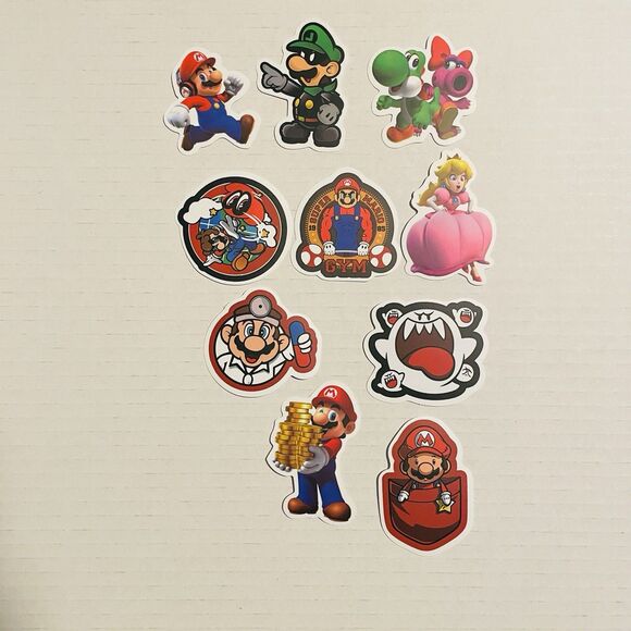 50 Pcs Super Mario Bros Brothers Sticker Decals Great Giveaways For Live Shows - Picture 4 of 5